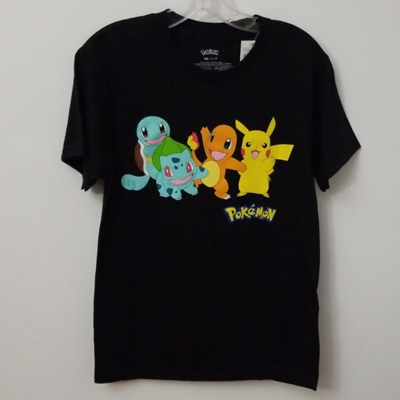 Pokemon Pikachu Cotton Graphic Tee Size Small Black Pokemania - Picture 1 of 4